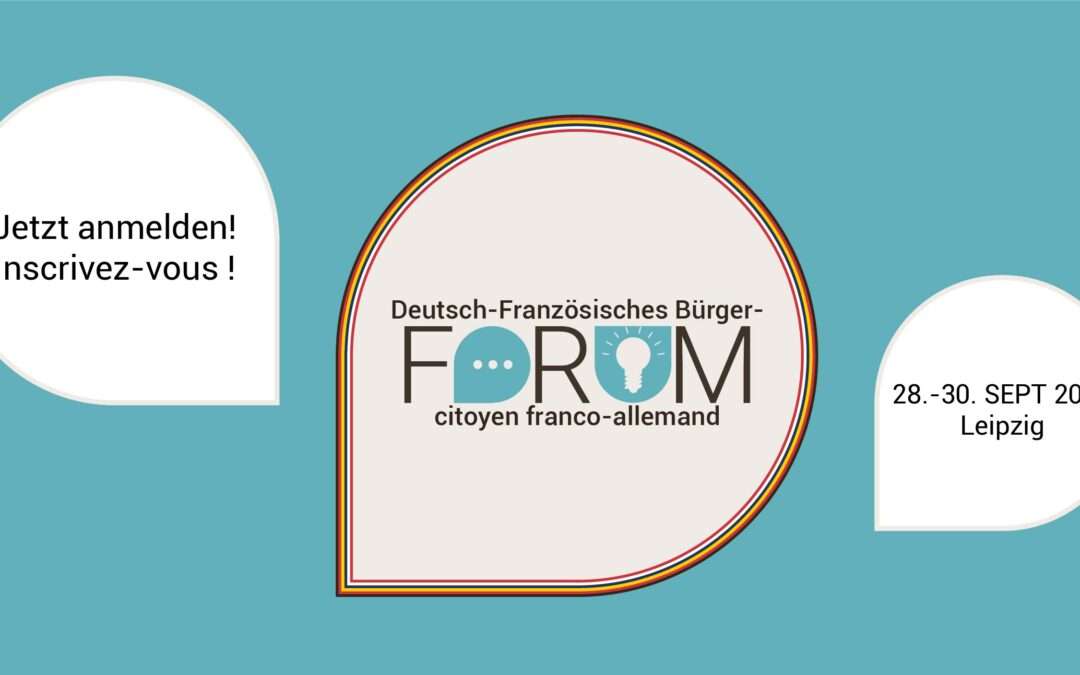 Le Fonds citoyen organise le premier Forum citoyen franco-allemand du 28 au 30 septembre 2023 à Leipzig